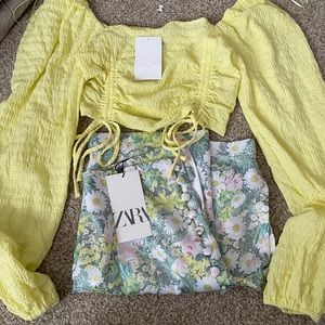 Zara skirt and crop top!